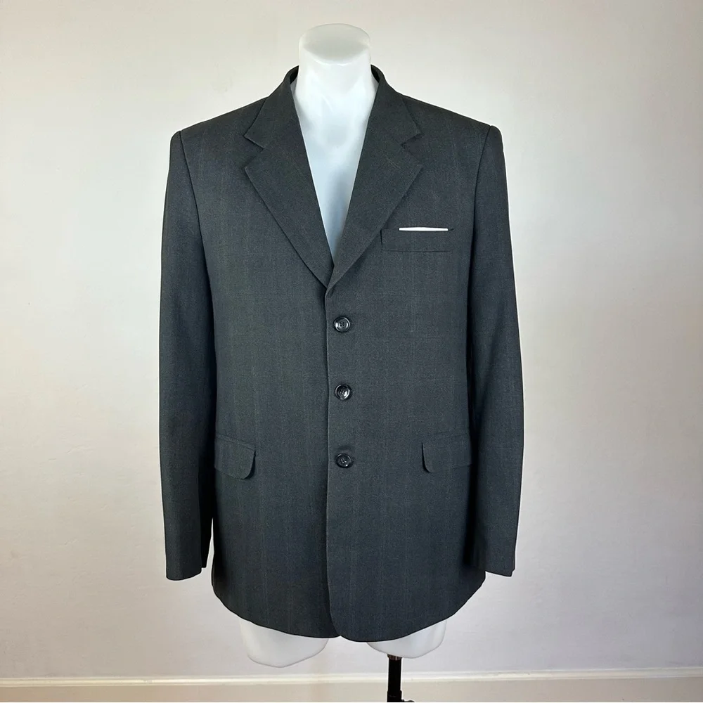 Nicholas Superfine Virgin Wool Classic Gray Men's Blazer